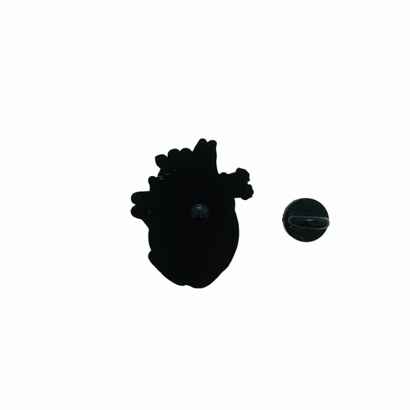 😻Cat Heart Pin Enamel Lapel Dark Punk White Black Cats Lovers Animal Broch New - Picture 7 of 8
